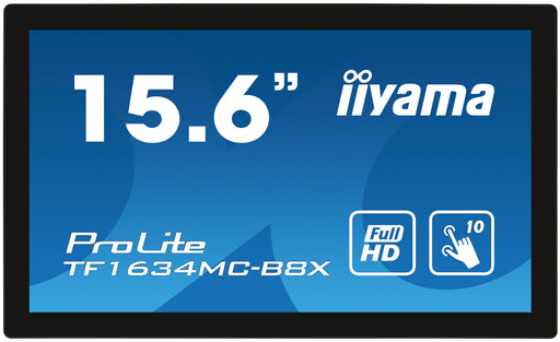 iiyama ProLite TF1634MC-B8X - 10pt PCAP 15.6" Open Frame Touchscreen Monitor