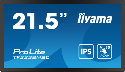 iiyama ProLite TF2238MSC-B1 21.5" 10pt PCAP Touch Screen Monitor Touchscreen Monitor iiyama