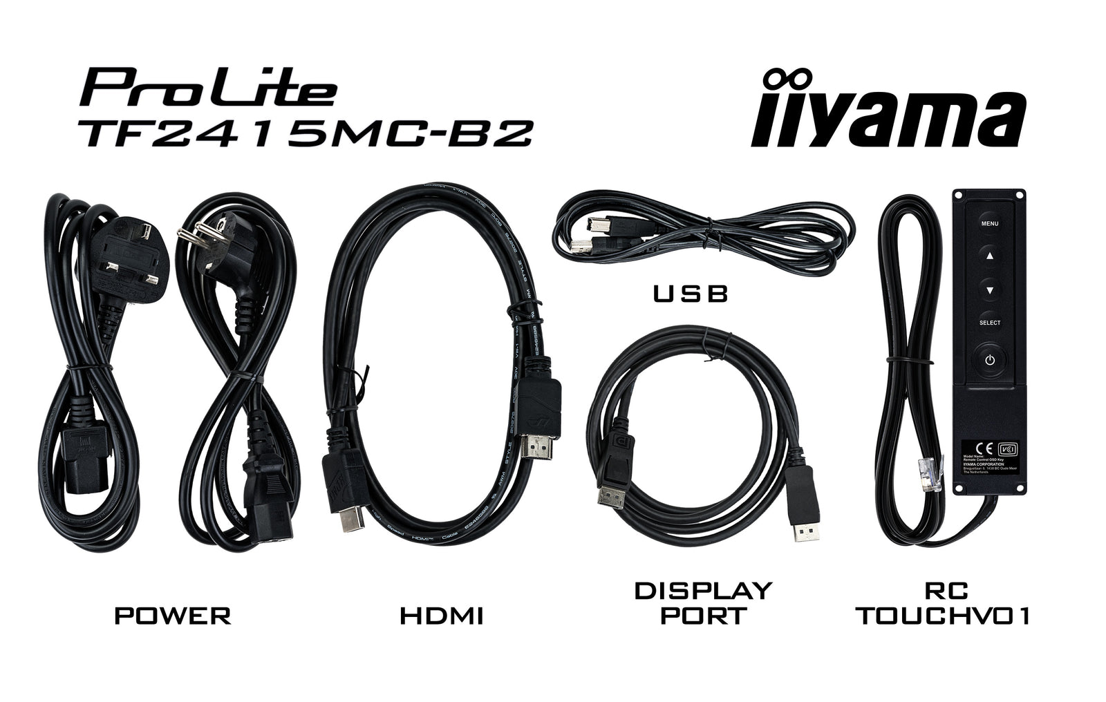 iiyama ProLite TF2415MC-B2 - 10pt PCAP 24" Open Frame Touchscreen Monitor - Open Box Touchscreen Monitor iiyama