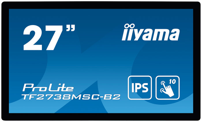 iiyama ProLite TF2738MSC-B2 - 10pt PCAP 27" Open Frame Touchscreen Monitor Touchscreen Monitor iiyama