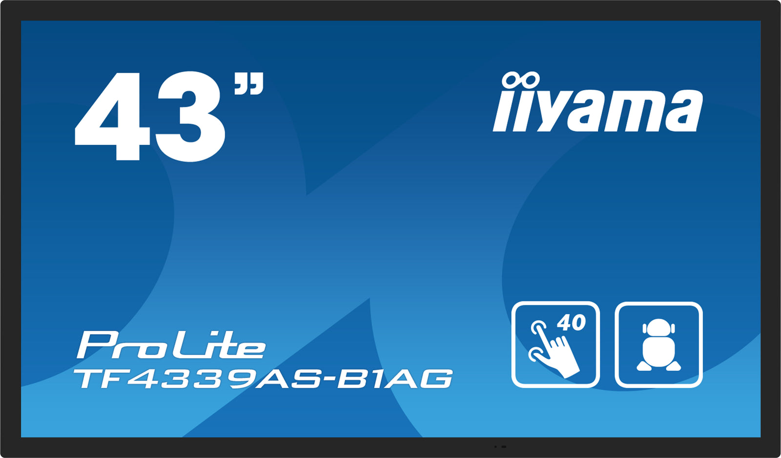 iiyama ProLite TF4339AS-B1AG 43" 4K Ultra HD PCAP Touchscreen Display Interactive Touchscreen Display iiyama