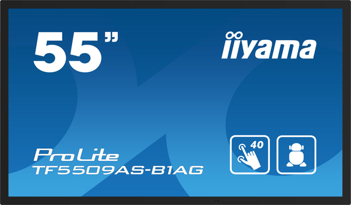 iiyama ProLite TF5539AS-B1AG 55" 4K Ultra HD PCAP Touchscreen Display Interactive Touchscreen Display iiyama