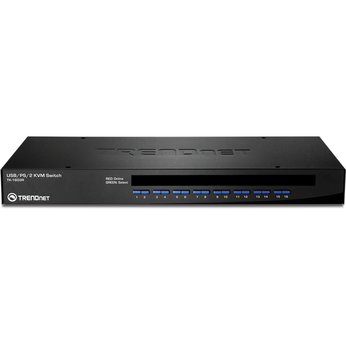 Trendnet 16-Port Rack Mount USB KVM Switch | TK-1603R Switches Trendnet