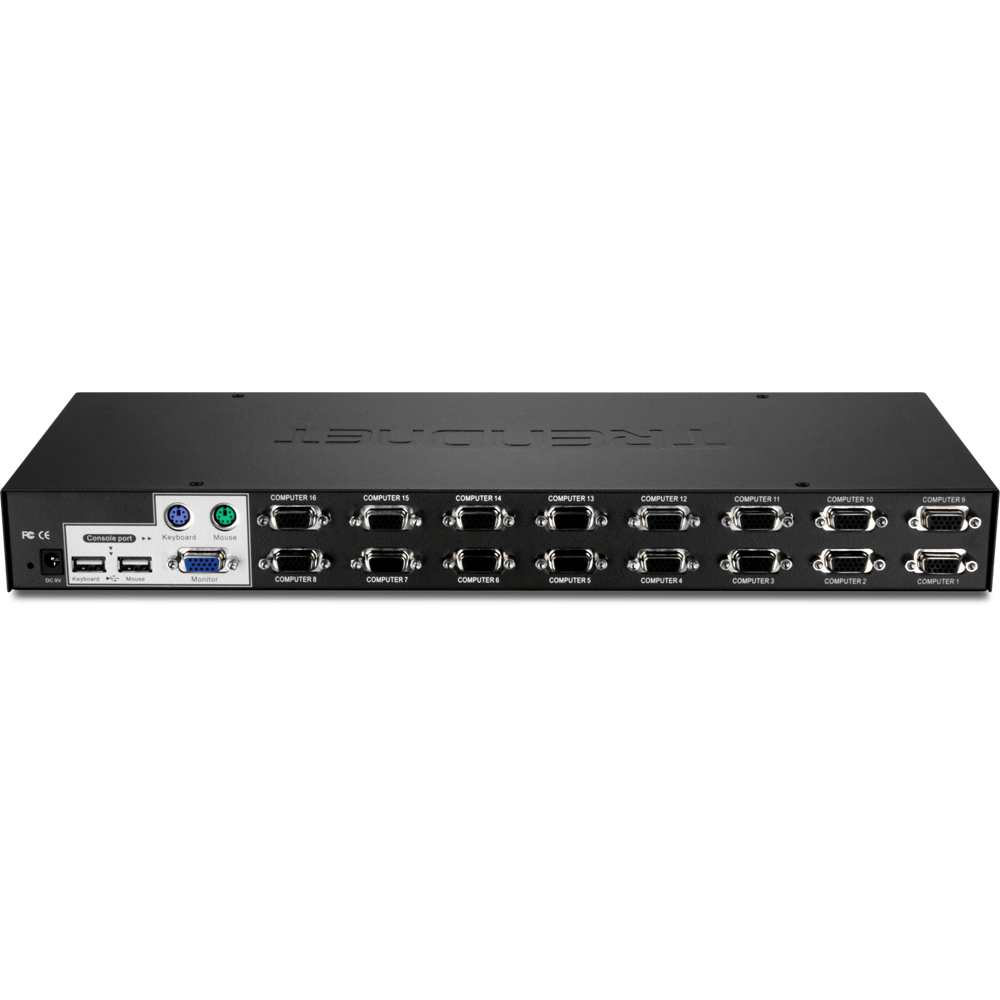 Trendnet 16-Port Rack Mount USB KVM Switch | TK-1603R Switches Trendnet