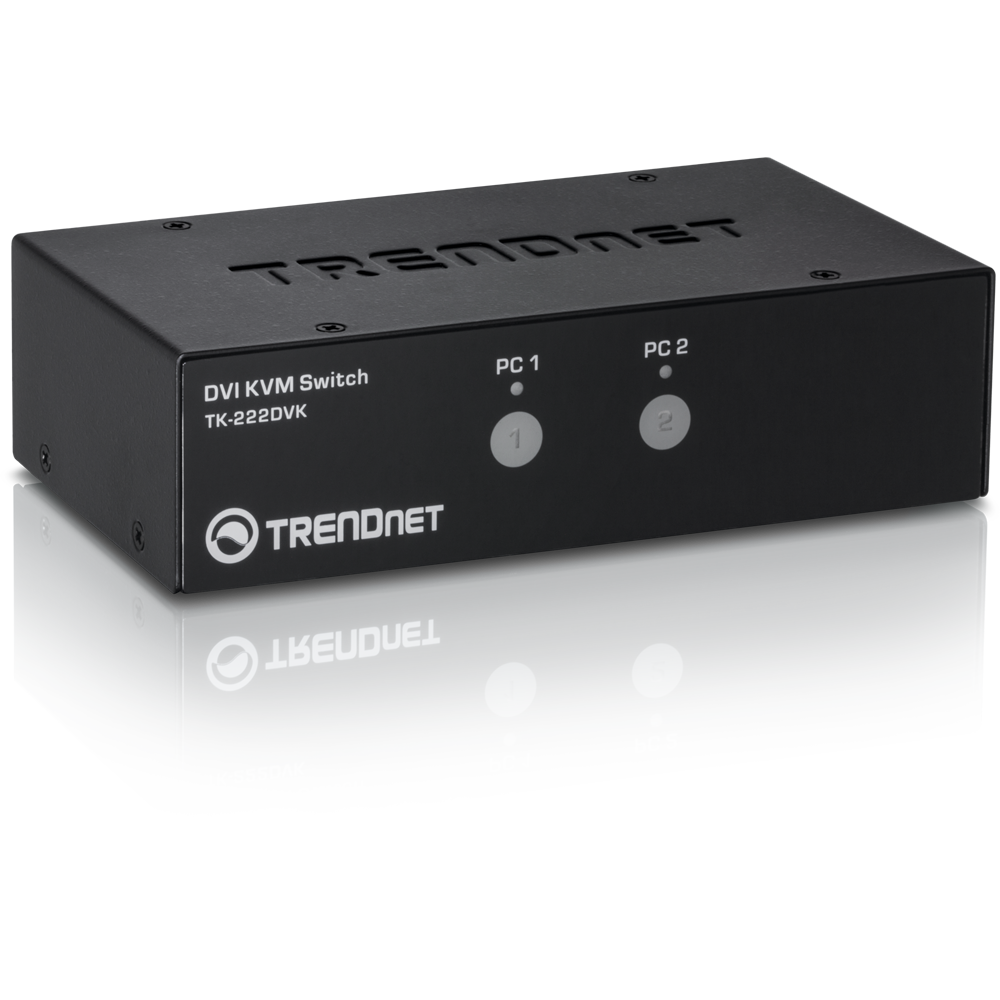 Trendnet 2-Port DVI KVM Switch Kit | TK-222DVK Switches Trendnet