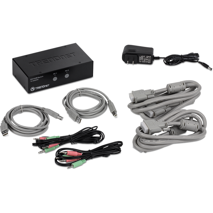 Trendnet 2-Port DVI KVM Switch Kit | TK-222DVK