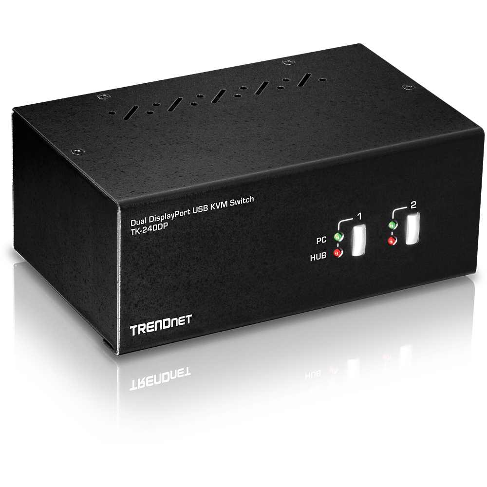 Trendnet 2-Port Dual Monitor DisplayPort KVM Switch | TK-240DP Switches Trendnet
