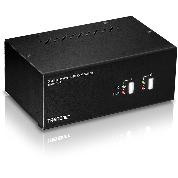 Trendnet 2-Port Dual Monitor DisplayPort KVM Switch | TK-240DP Switches Trendnet