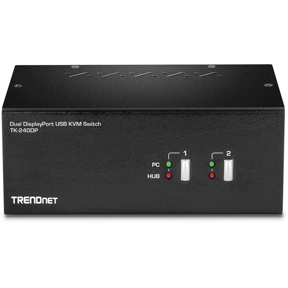 Trendnet 2-Port Dual Monitor DisplayPort KVM Switch | TK-240DP Switches Trendnet