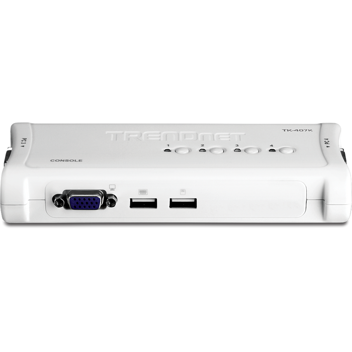 Trendnet 4-Port USB KVM Switch Kit | TK-407K Switches Trendnet