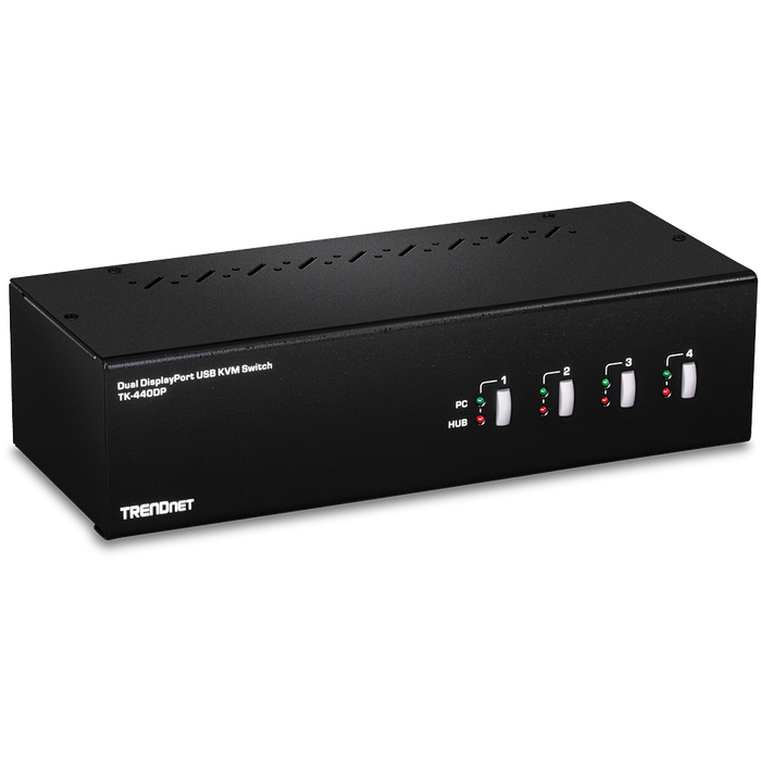 Trendnet 4-Port Dual Monitor DisplayPort KVM Switch | TK-440DP Switches Trendnet
