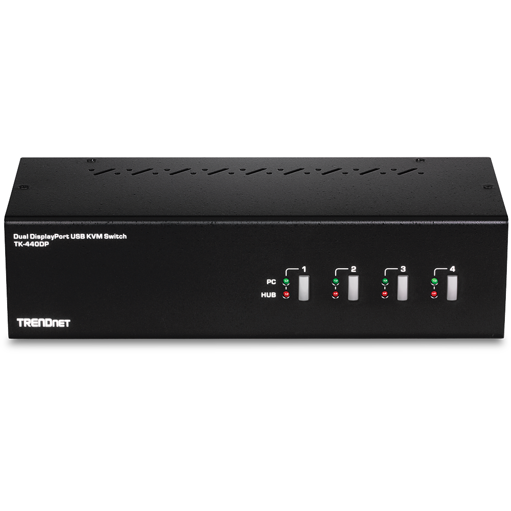 Trendnet 4-Port Dual Monitor DisplayPort KVM Switch | TK-440DP Switches Trendnet