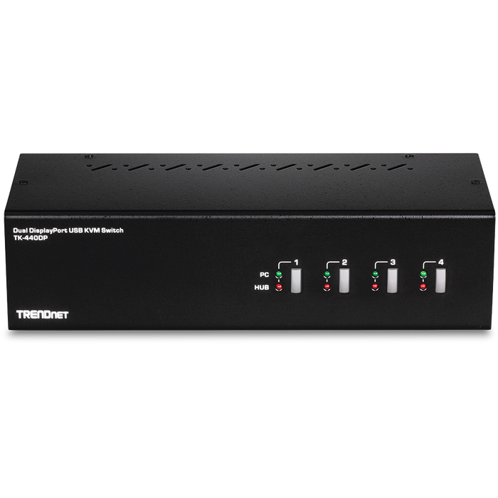 Trendnet 4-Port Dual Monitor DisplayPort KVM Switch | TK-440DP Switches Trendnet