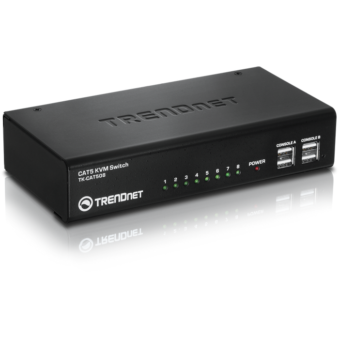 Trendnet 8-Port CAT5 KVM Switch | TK-CAT508 Switches Trendnet