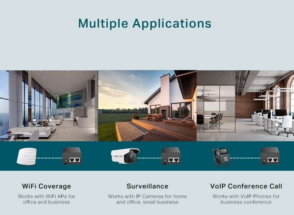 TP-Link Omada PoE+ Injector | POE160S TP-Link Network PoE Adapters TP-Link