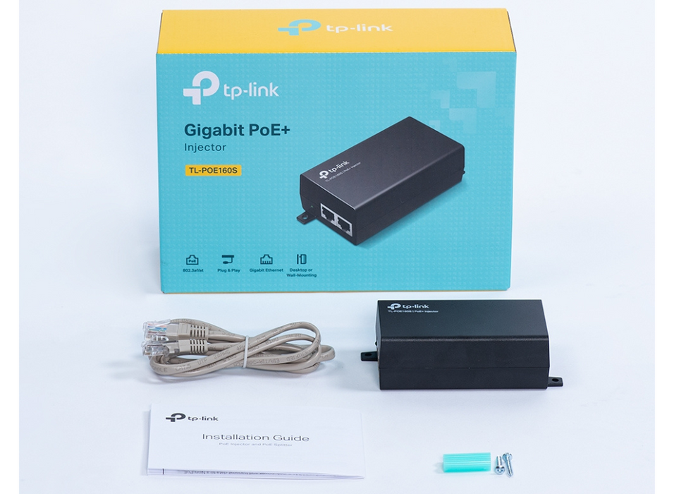 TP-Link Omada PoE+ Injector | POE160S TP-Link Network PoE Adapters TP-Link