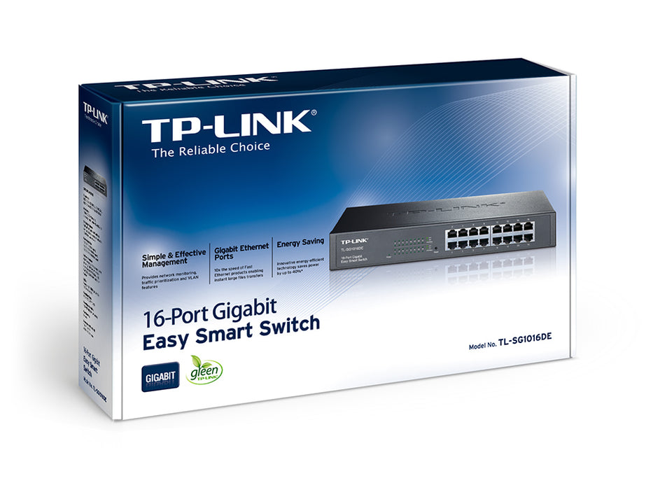 TP-Link TL-SG1016DE 16-Port Gigabit Easy Smart Network Switch