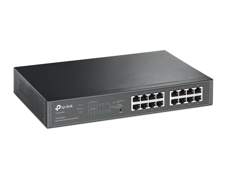 TP-Link TL-SG1016PE 16-Port Gigabit Easy Smart PoE Switch with 8-Port PoE+