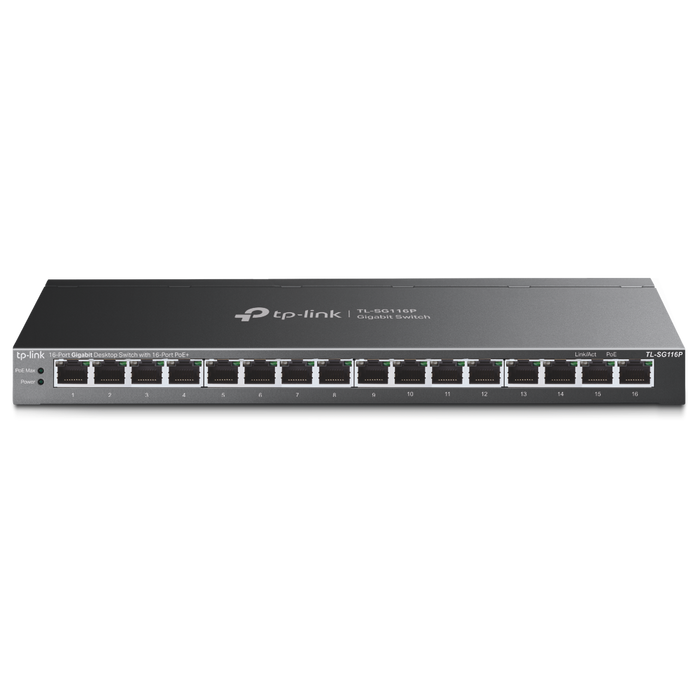 TP-Link TL-SG116P 16-Port Gigabit Desktop Switch with 16-Port PoE+ Network Switch TP-Link