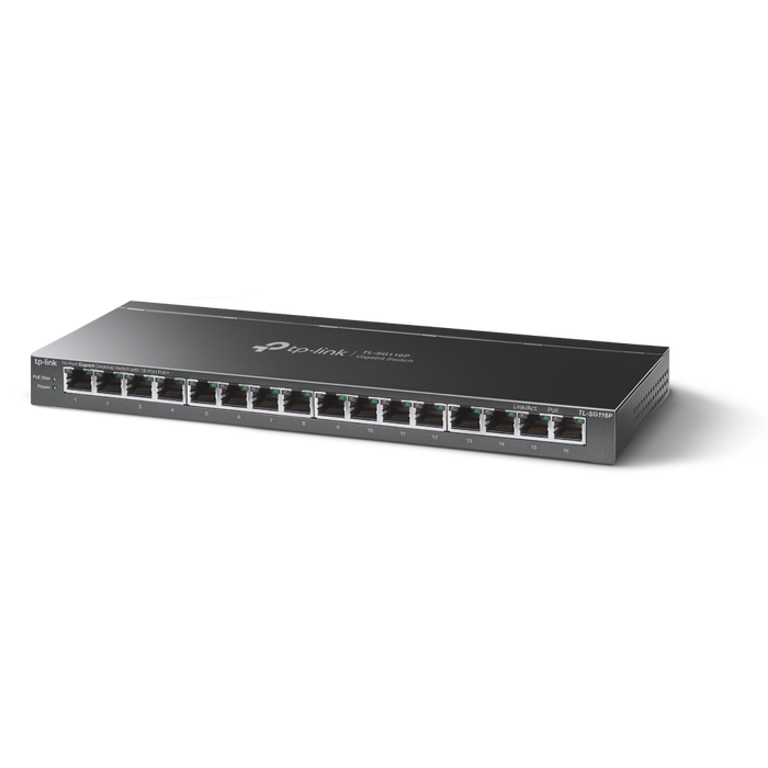 TP-Link TL-SG116P 16-Port Gigabit Desktop Switch with 16-Port PoE+ Network Switch TP-Link