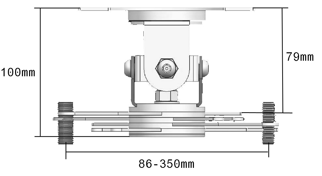 Vision TM-CC Close-Coupled Projector Ceiling Mount Projector Mount Vision