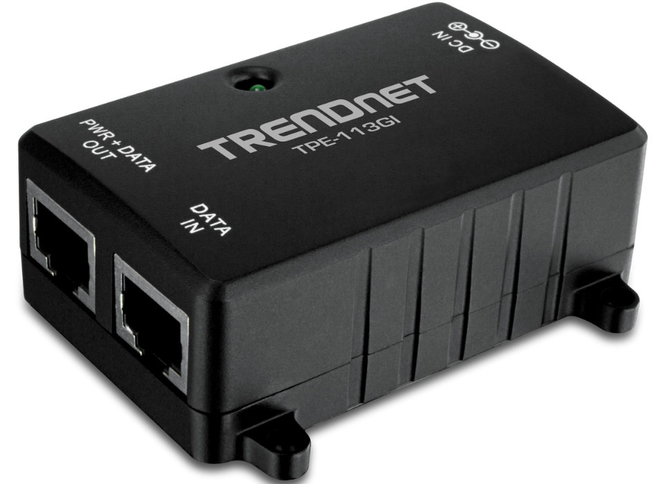 Trendet Gigabit Power over Ethernet (PoE) Injector | TPE-113GI Trendnet Network PoE Adapters Trendnet