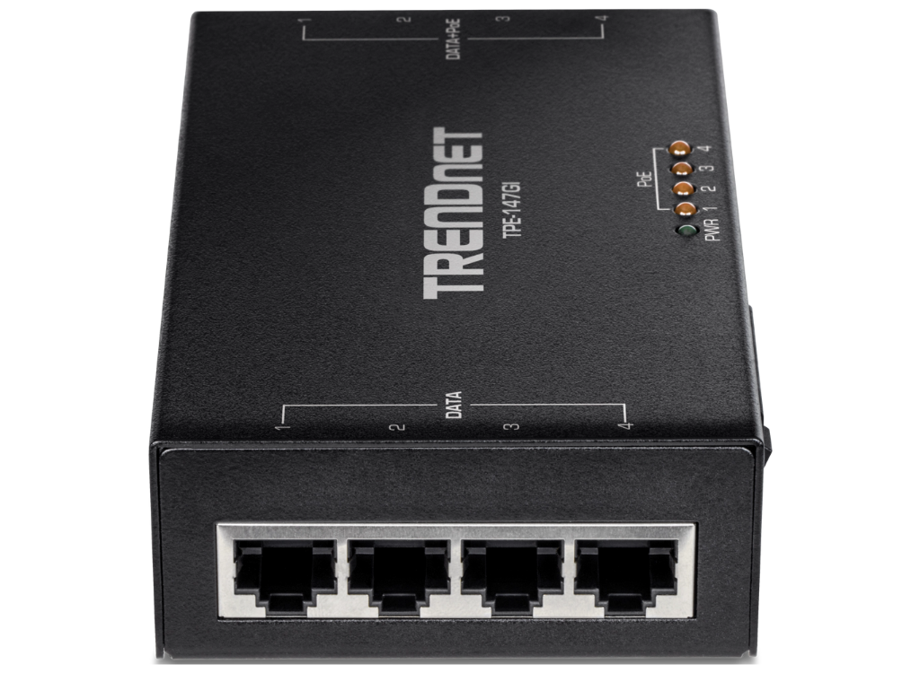 Trendnet 65W 4-Port Gigabit PoE+ Injector | TPE-147GI Adapter / Converter Trendnet