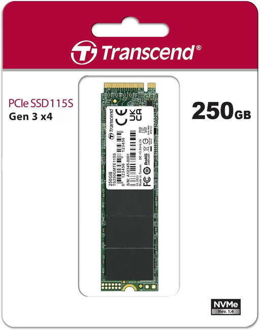 Transcend SSD 250GB M.2 MTE115S (M.2 2280) PCIe Gen3 x4 NVMe