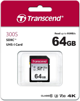 Transcend 64GB SDXC 300S Memory Card Memory Cards Transcend
