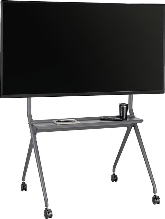 V7 TV Cart Trolley Rolling Stand | TVCART4 Large Flat Screen Display Trolley V7