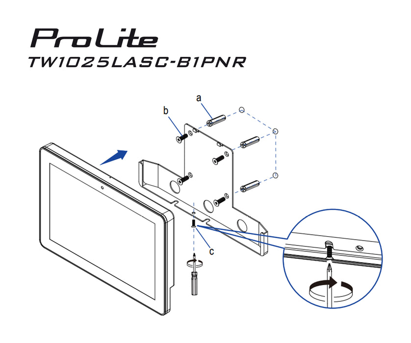 iiyama ProLite TW1025LASC-B1PNR 10.1" 25ms PCAP 10PT Touch Screen