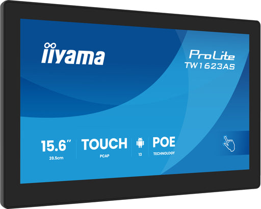iiyama ProLite TW1623AS-B3P 15.6" Full HD PCAP 10pt Touchscreen Touchscreen Monitor iiyama