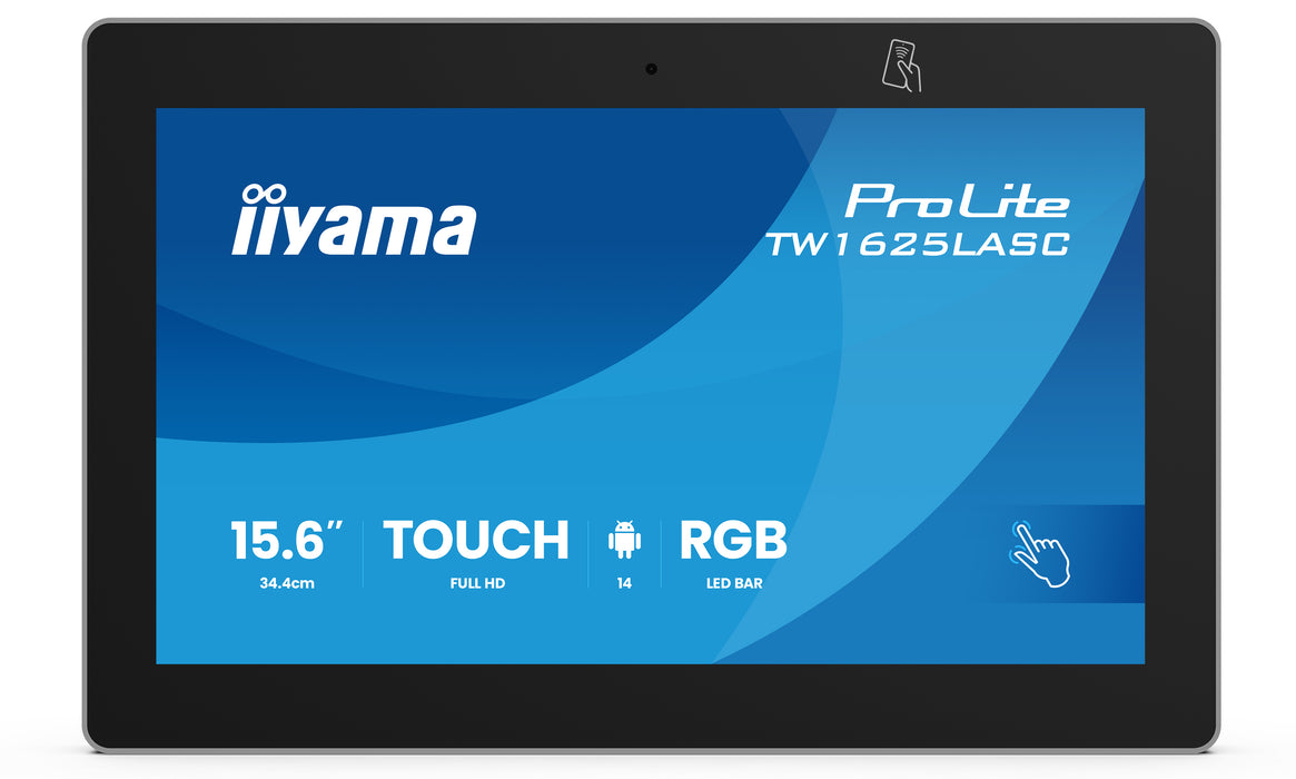 iiyama ProLite TW1625LASC-B3PNR 15.6” PCAP 10pt Touchscreen PC with Android Touchscreen Monitor iiyama