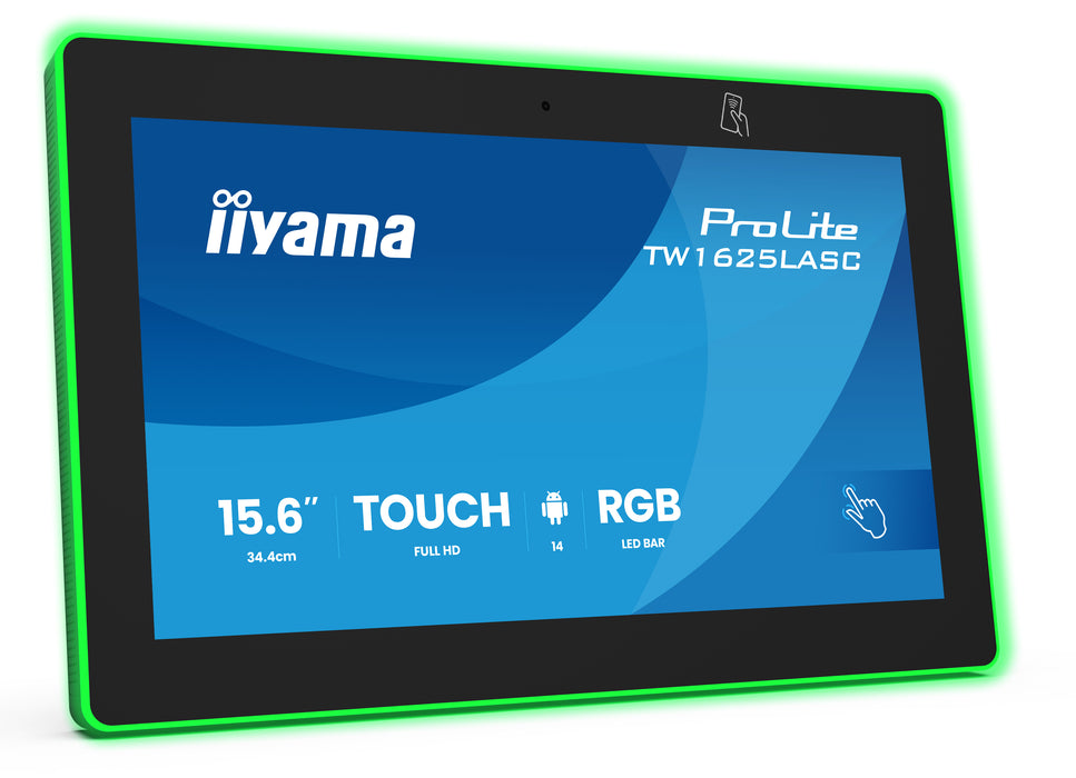 iiyama ProLite TW1625LASC-B3PNR 15.6” PCAP 10pt Touchscreen PC with Android Touchscreen Monitor iiyama
