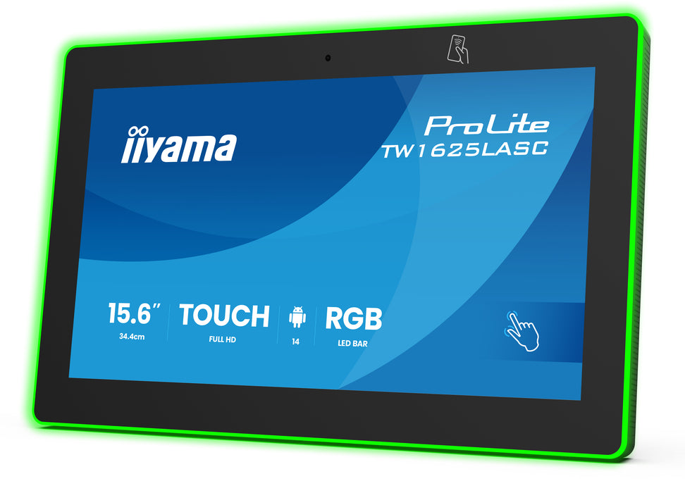 iiyama ProLite TW1625LASC-B3PNR 15.6” PCAP 10pt Touchscreen PC with Android Touchscreen Monitor iiyama