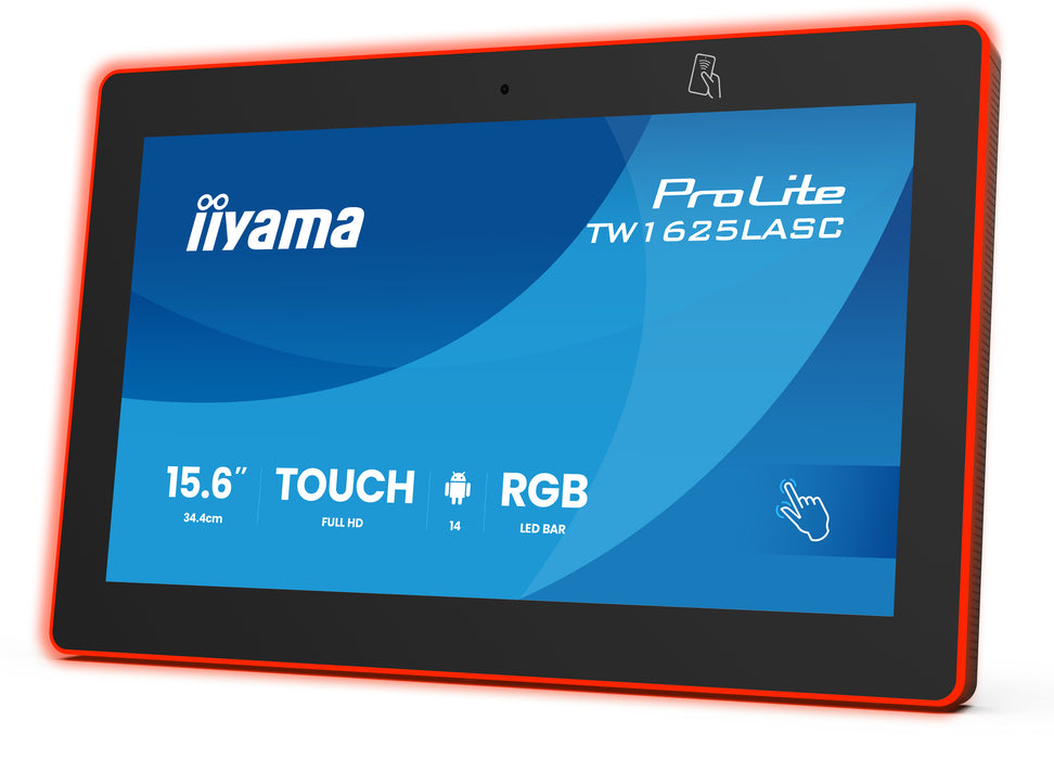 iiyama ProLite TW1625LASC-B3PNR 15.6” PCAP 10pt Touchscreen PC with Android Touchscreen Monitor iiyama