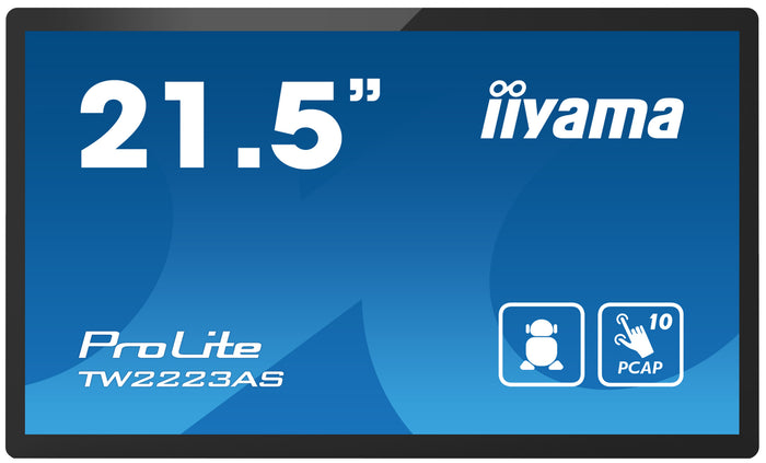 iiyama ProLite TW2223AS-B2 21.5" Full HD PCAP 10pt Interactive Touch Panel Touchscreen Monitor iiyama