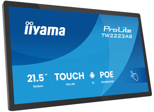 iiyama ProLite TW2223AS-B3P 21.5" 14ms Full HD PCAP 10PT Interactive TouchScreen Touchscreen Monitor iiyama