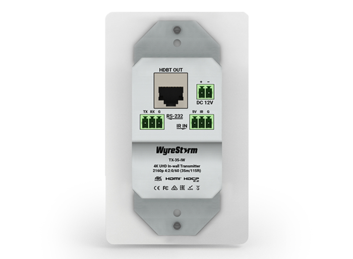 WyreStorm TX-35-IW HDMI Single Gang In-Wall HDBaseT Transmitter Transmitter WyreStorm