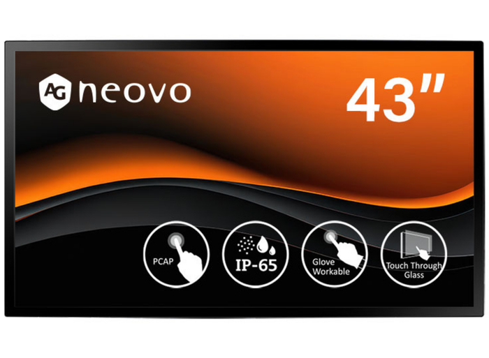 AG Neovo TX-4302 43" Full HD Through-Glass Touch Screen Display Interactive Touchscreen Display AG Neovo