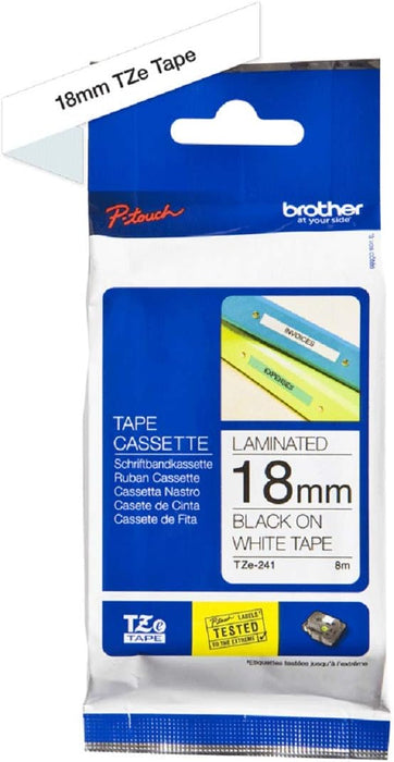 Brother TZe241 Label-Making Tape Black On White TZe