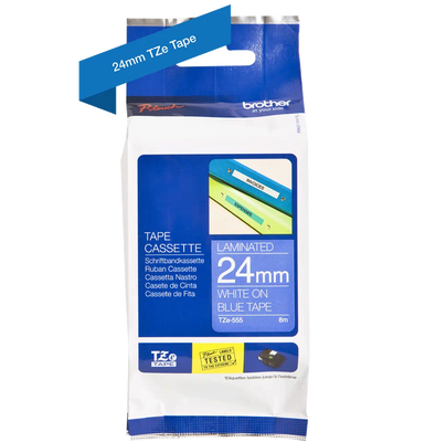 Brother TZE555 Laminated Tape 24mm Labelling Tapes Brother