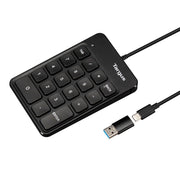 Targus 18-Key Wired Numeric Keypad with USB-A/USB-C & Eco-Friendly Design – Black | AKP13GL Keyboard & Mouse Targus