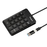 Targus 18-Key Wired Numeric Keypad with USB-A/USB-C & Eco-Friendly Design – Black | AKP13GL