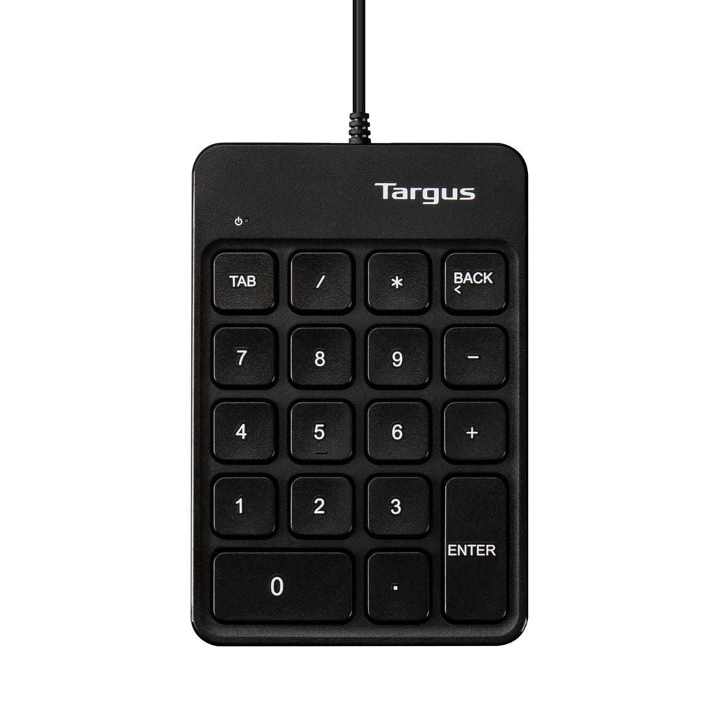 Targus 18-Key Wired Numeric Keypad with USB-A/USB-C & Eco-Friendly Design – Black | AKP13GL Keyboard & Mouse Targus