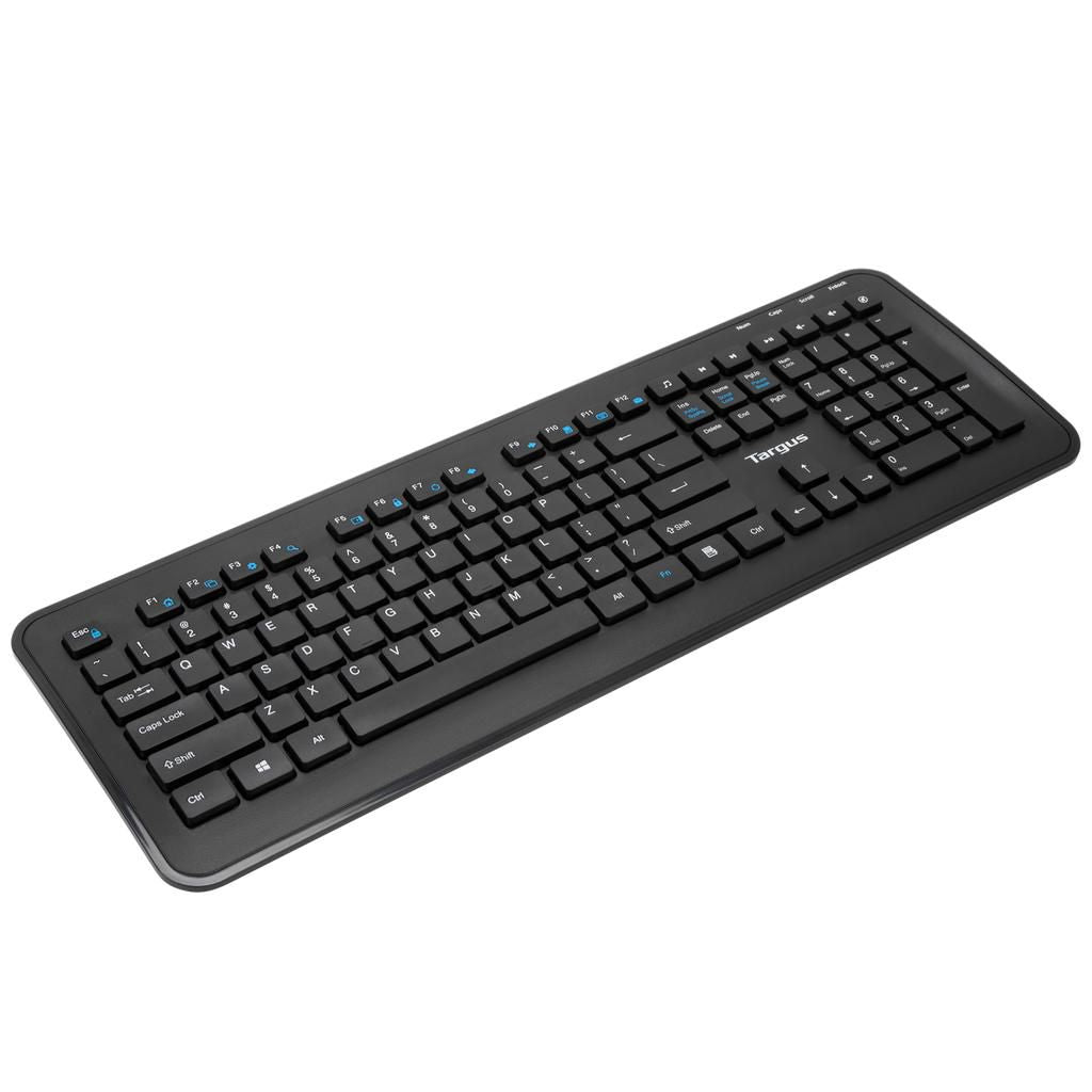 Targus 2.4GHz Wireless Keyboard & Mouse Combo – Spanish QWERTY, Black | AKM610ES Keyboard & Mouse Targus