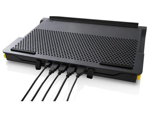 Targus Chill Mat+ Laptop Cooling Pad with Dual Fans, 4-Port USB Hub & Adjustable Stand – Black | AWE81EU Fans & Cooling Targus