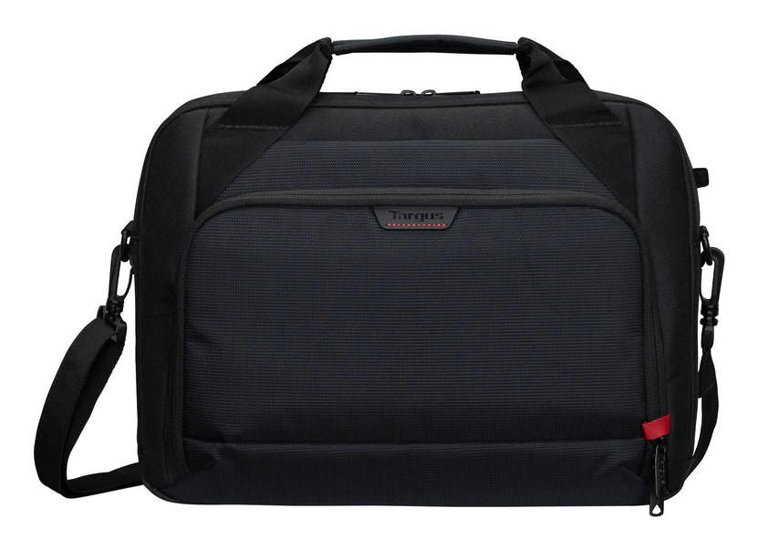 Targus Classic EcoSmart 13-14" Laptop Briefcase with Shoulder Strap – Black/Red | CN414GL Bag & Case Targus