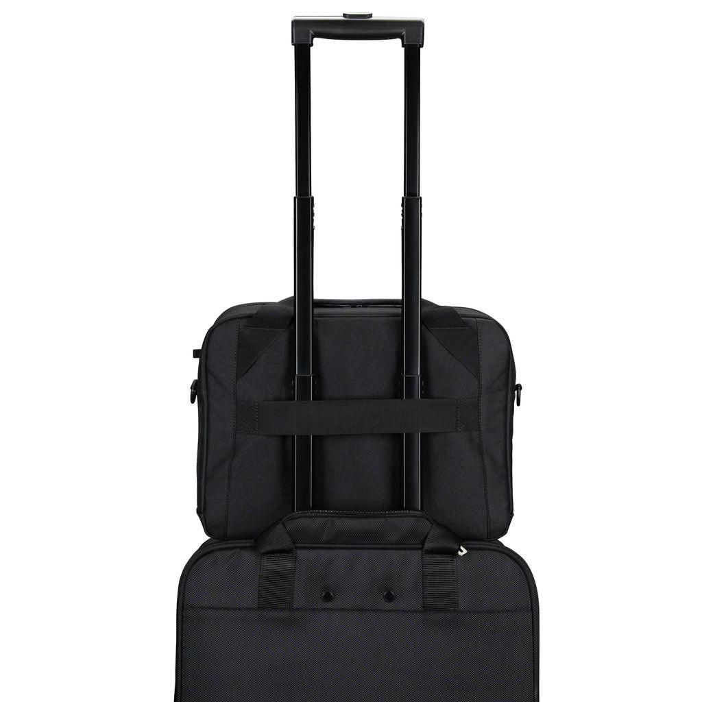 Targus Classic EcoSmart 13-14" Laptop Briefcase with Shoulder Strap – Black/Red | CN414GL Bag & Case Targus
