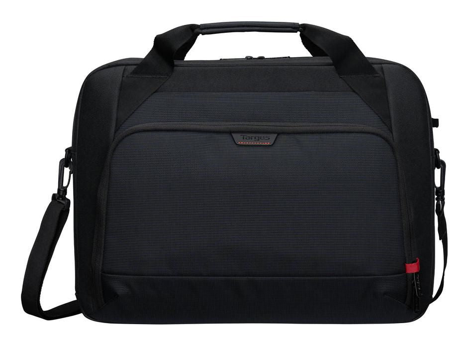 Targus Classic EcoSmart 17-18" Laptop Briefcase with Shoulder Strap – Black/Red | CN418GL Bag & Case Targus